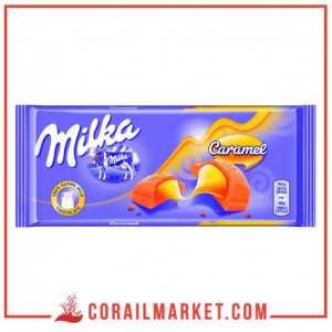 Chocolat fourré au caramel milka 100 g