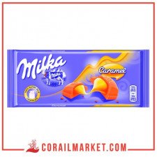 Chocolat fourré au caramel milka 100 g