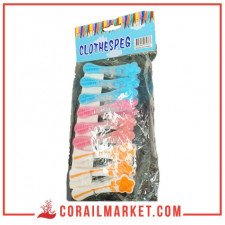 PINCE A LINGE COULEUR clothesperg 20 PCS