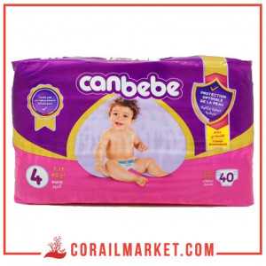 Couches bébé  Canbebe N 04 (7-18 kg) 40 couches