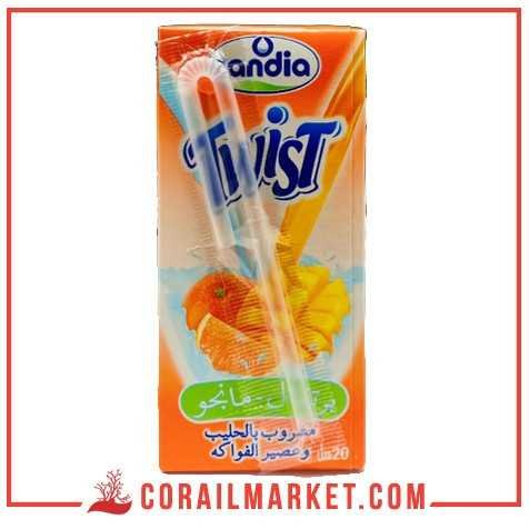 Boisson au lait orange mangue twist Candia 20 cl Boisson au lait orange mangue twist Candia 20 cl