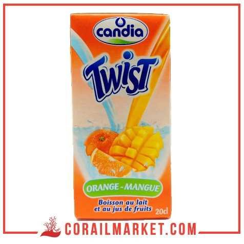 Boisson au lait orange mangue twist Candia 20 cl Boisson au lait orange mangue twist Candia 20 cl