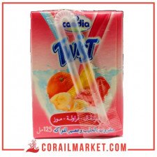 Boisson au lait orange fraise banane twist Candia 125 ml