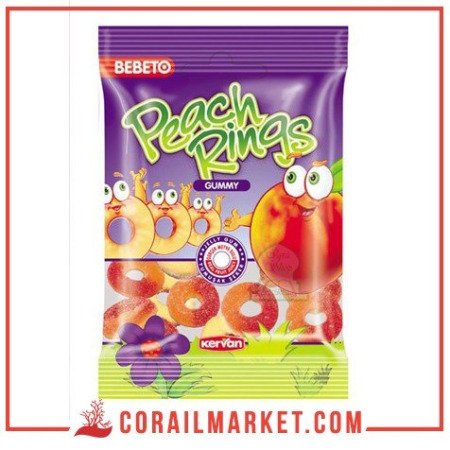 Bonbons gélifiés peach rings bebeto 80 g