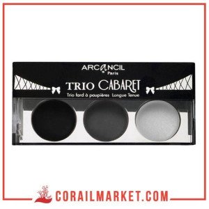 Fards à paupières Arcancil Trio Cabaret N° 001 Noir Music hall