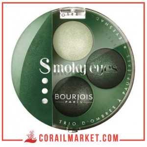Trio d’ombres à paupières Bourgeois Smoky eyes N° 14 Vert jungle