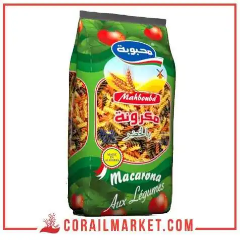 pâtes aux légumes fusilli Mahbouba 400 g pâtes aux légumes fusilli Mahbouba 400 g