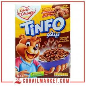 رقائق كريات الشوكولاطة تينفو قلب الحبوب 200 غ