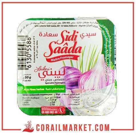 fromage à tartiner ail et fines herbes Sidi saâda laibni 50 g fromage à tartiner ail et fines herbes Sidi saâda laibni 50 g