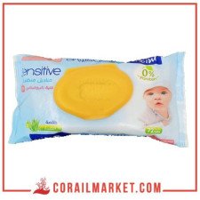 Lingettes sensitive  aloe vera Mio bébé 72 unités