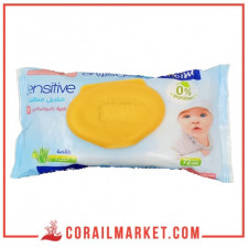 Lingettes sensitive aloe vera Mio bébé 72 unités