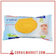 مناديل معطرة وناعمة للبشرة الحساسة بالصبار ميو بيبي 72 وحدة