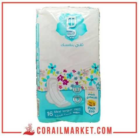 فوطة صحية كبيرة طويلة هي 16 فوط فوطة صحية كبيرة طويلة هي 16 فوط