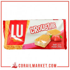 gaufrettes a la créme fraise croustille lu 152 g