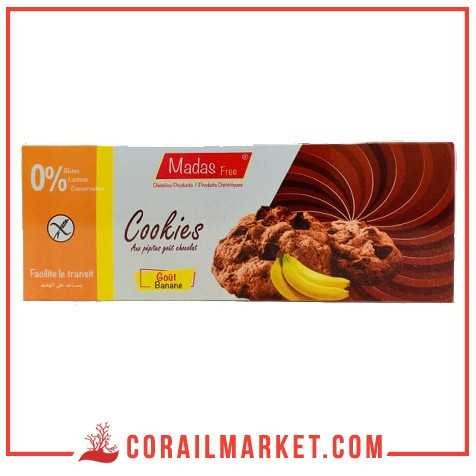Cookies gout banane aux pépites de chocolat Sans gluten madas free 120 g Cookies gout banane aux pépites de chocolat Sans gluten madas free 120 g