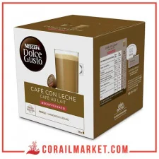 café en capsule Nescafé Dolce Gusto CAFÉ AU LAIT DECAFFEINATO 16 p