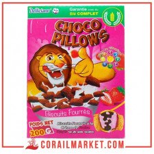 céréales fourrées crème de fraise choco pillows delliciano 200 g