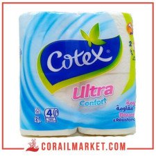 papier hygiénique  Cotex ultra confort 4 rouleaux