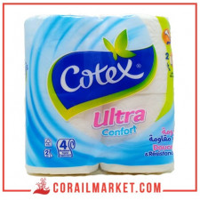 papier hygiénique Cotex ultra confort 4 rouleaux