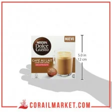 café en capsule Nescafé Dolce Gusto CAFÉ AU LAIT DECAFFEINATO 16 p