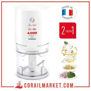 Mini-hachoir électrique  SEB "valentin" (2 en 1) 220 W 855306
