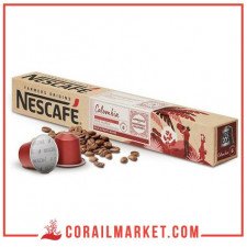 CAFÉ EN CAPSULE colombia intensité 06 nescafé 10 Pièces