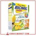 Biomil (riz, Mais, 3 Fruits) "4 Mois" Farine Infantile 250 G