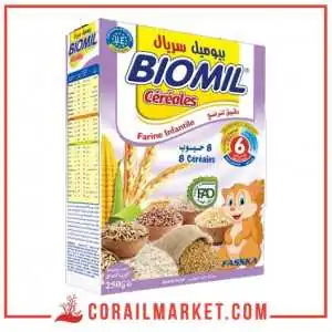 farine infantile lactée biomil (8 céréales) "6 mois" 250 g