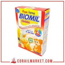 FARINE INFANTILE LACTÉE BIOMIL (RIZ,MAIS,miel) "4 MOIS" 250 G