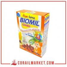 فرينة للرضع بالحليب بيوميل (ارز،ذرة،تمر)"4اشهر" 250 غ