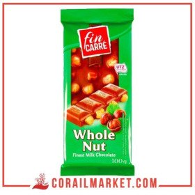 CHOCOLAT aux noisettes entiers fin carré 100 g