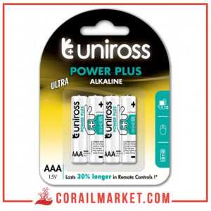 pile alkaline uniross power plus Pack 4 – AAA