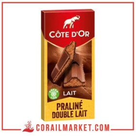 chocolat au lait praliné double lait cote d'or 200 g