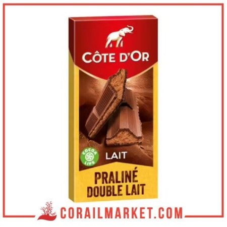 chocolat au lait praliné double lait cote d'or 200 g