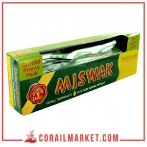 Dentifrice aux herbes à l'extrait d'arak pur +brosse à dent miswak 170 g