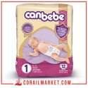 Couches bébé  Canbebe N 01 (2-5 kg) 12 couches