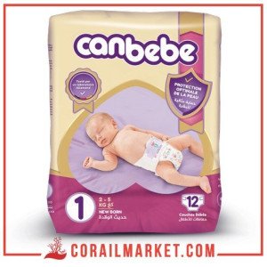 Couches bébé  Canbebe N 01 (2-5 kg) 12 couches
