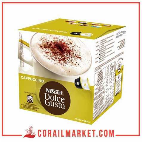 Nescafé Dolce Gusto Cappuccino - Café Gourmand - 16 Capsules (1 boîte x 16)  186,4g : : Epicerie