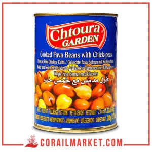 Chtoura Garden Fèves Et Pois Chiches Cuites 475 G