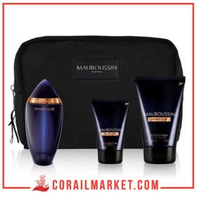 Coffret Eau De Parfum Mauboussin Private Club 100 Ml + Gel Douche 100ml, Après Rasage 50ml & Trousse De Toilette