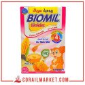 farine infantile  biomil (riz,mais,miel) "4 mois" 250 g