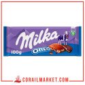 شوكولاطةمحشوة ببسكويت أوريو ميلكا 100غ