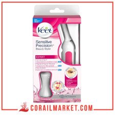 Rasoir femme électrique Veet Sensitive Precision Beauty Styler Blanc et Rose