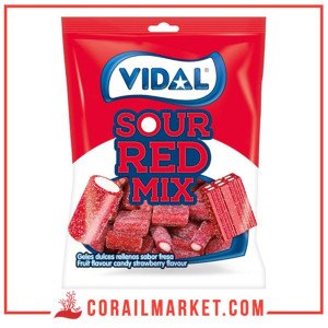 Vidal Réglisse acidulée Sour Red Mix bonbon 90 gr
