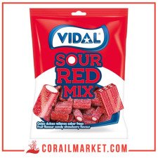 Vidal Réglisse acidulée Sour Red Mix bonbon 90 gr