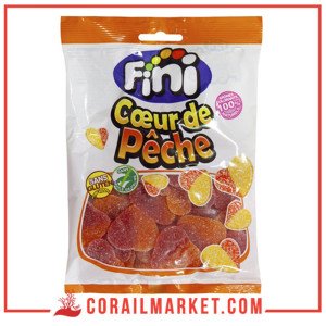 Fini Bonbons Gélifiés Sans Gluten Cœur De Pêche 220 G