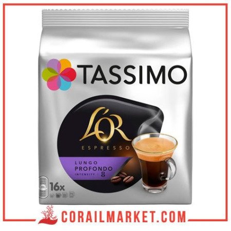 L'or Tassimo Café En Capsule Café Lungo profondo Intense 8  16 Capsules