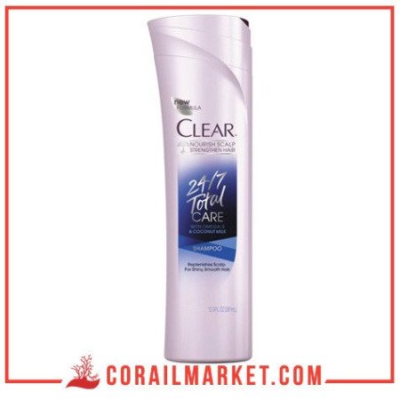 Clear Scalp Shampooing soin total 24h/24 oméga 3 et lait de coco 380 ML