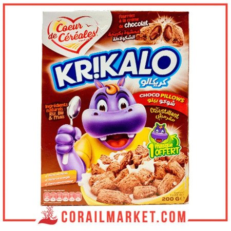 Krikalo Cœur De Céréales Céréales Fourrées Au Chocolat 200 G