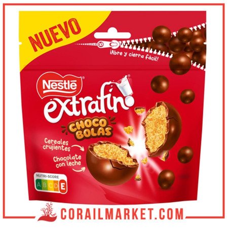 NESTLE EXTRAFINO BILLE CROQUANTE ENROBÉE DE CHOCOLAT AU LAIT 140 G